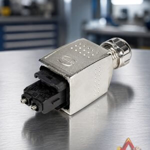 Conector de fibra óptica de datos Han PushPull SCRJ POF metal