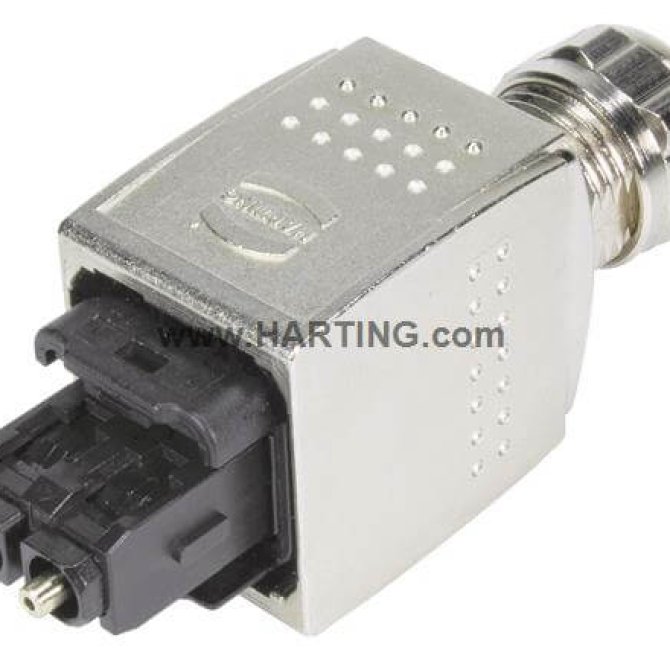 pushpull Conector de fibra óptica de datos Han PushPull SCRJ POF metal