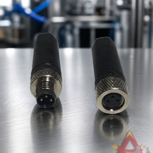 CONECTOR M5 DE 3 PINES MACHO Y HEMBRA